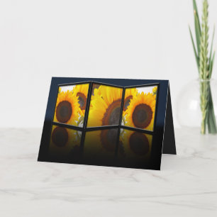 De Kaart van Tryptych van de zonnebloem