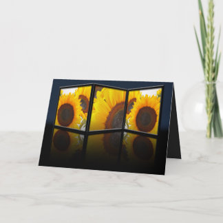 De Kaart van Tryptych van de zonnebloem
