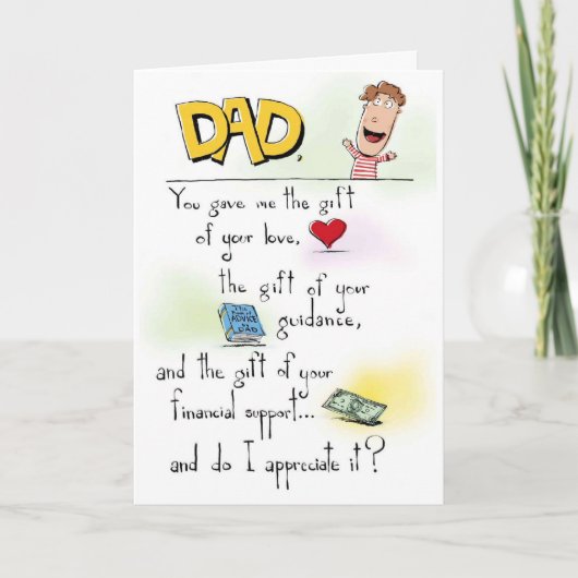 De kaart van vaderdag (Voorkant)