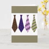 De Kaart van vaderdag met Stropdassen (Gele Bloem)