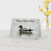 De Kaart van Vaderdag van de Eend van de wilde (Gele Bloem)