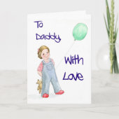 De Kaart van vaderdag van Dochter (Voorkant)