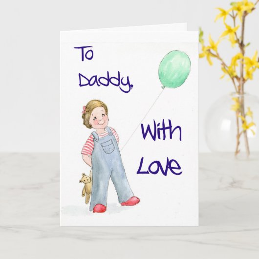 De Kaart van vaderdag van Dochter (Gele Bloem)