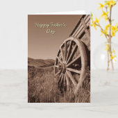 De Kaart van Vaderdag van het Wiel van de wagen (Gele Bloem)