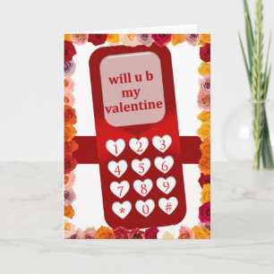 De Kaart van Valentijn van de Telefoon van de cel