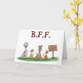 De Kaarten van de cartoon: Beste Vrienden voor (Gele Bloem)