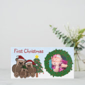 De Kaarten van de Foto van eerste Kerstmis (Staand voorkant)
