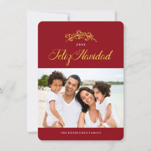 De Kaarten van de Foto van Navidad van Feliz