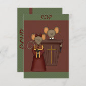 De Kaarten van de Muizen RSVP van de Kerk van het (Voorkant / Achterkant)