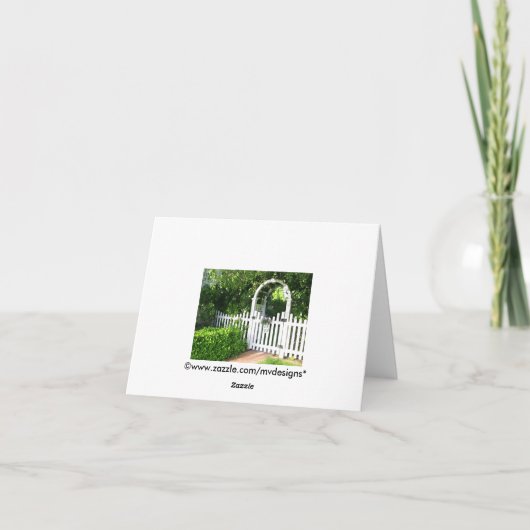 De Kaarten van de Nota van de Poort van de tuin (Achterkant)