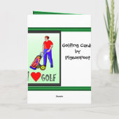 De kaarten van de Verjaardag van Golfing, Zak van (Achterkant)