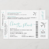 De kaartje van de pas van het instappen verandert  aankondiging (Voorkant / Achterkant)