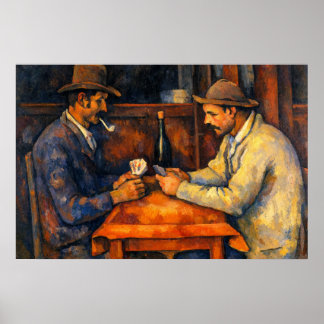 De kaartspelers van Paul Cezanne Poster