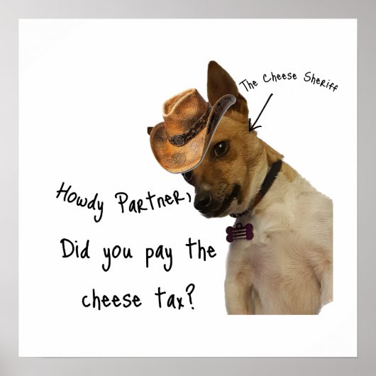 De kaas Sheriff Poster (Voorkant)