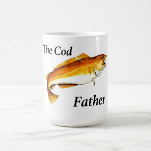De Kabeljauw Vader ideaal vissen cadeau. Koffiemok