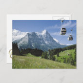 De kabelwagens van Grindelwald Briefkaart (Voorkant / Achterkant)