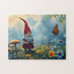 De kabouter en de vlinder legpuzzel