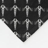 De kaduceus (wit) fleece deken (Hoek)