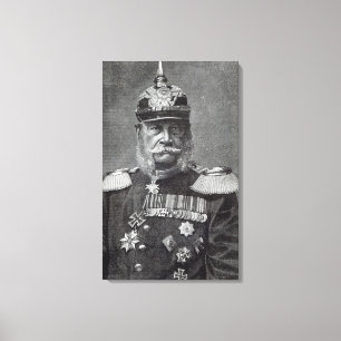 De Kaiser Wilhelm uit 'vrijetijdsuren', 1888 Canvas Afdruk