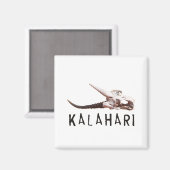 De Kalahari-woestijn in Afrika: dode antilope sche Magneet (Voorkant / Achterkant)