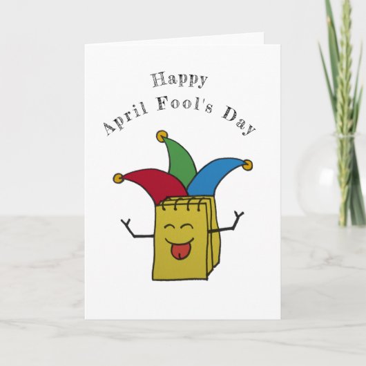 De Kalender van de Dwaas van april Kaart (Voorkant)