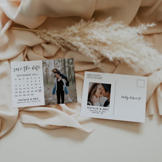 De kalender van de moderne kalligrafie bewaart het briefkaart