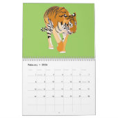 De kalender van de muur van dieren kiest Jaar (Feb 2026)