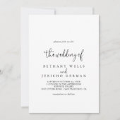 De kalligrafie Elegant Script Wedding van  Kaart (Voorkant)