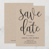 De kalligrafie sparen de Kaart van de Datum (Voorkant / Achterkant)