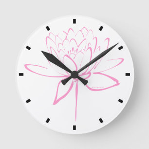 De Kalligrafie van de Bloem van Lotus Ronde Klok
