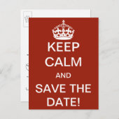 De  Kalm bruiloft bewaart de Datum! Aankondigingskaart (Voorkant / Achterkant)