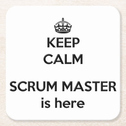 De kalm-scrum-master behouden is hier Onderzetter (Voorkant)