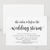 De kalm voor het Storm van de bruiloft, Partij Kaart (Voorkant / Achterkant)
