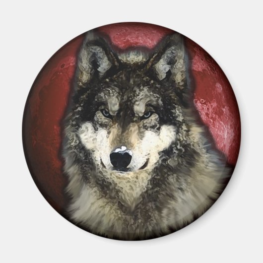 De kalme wolf magneet (Voorkant)