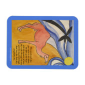 De kameelgedicht magnet (blauw) magneet (Horizontaal)