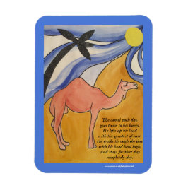 De kameelgedicht magnet (blauw) magneet
