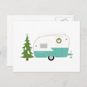 De Kampeerauto van Kerstmis Feestdagenkaart (Voorkant / Achterkant)