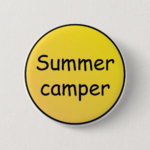 De kampeerautoknoop van de zomer ronde button 5,7 cm
