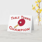 De Kampioen van het pingpong Kaart (Gele Bloem)