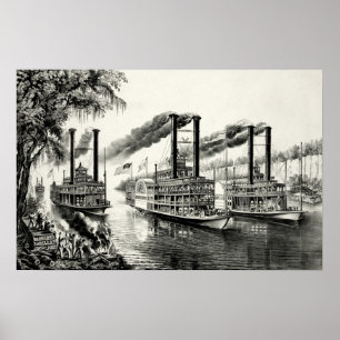De kampioenen van de Mississippi - A Race Poster