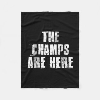 De kampioenen zijn hier motivatie sportschool spor fleece deken