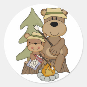 De kampvuur Tshirts en geschenken Ronde Sticker