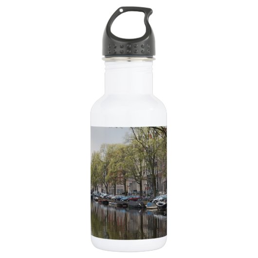 De Kanalen van Amsterdam Waterfles (Voorkant)