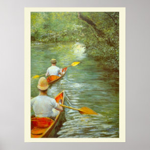 De Kano's, Perissoires door Gustave Caillebotte Poster