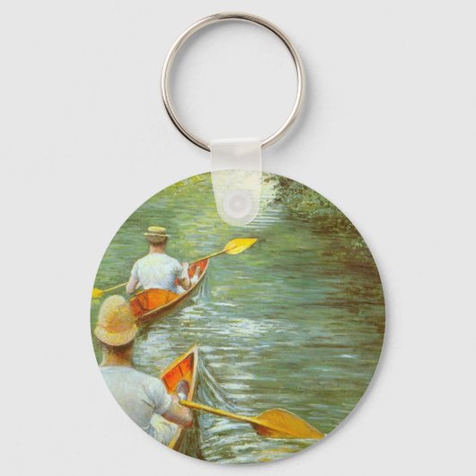 De kano's, Périssoires van Gustave Caillebotte Sleutelhanger (Voorkant)