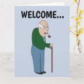 DE KANS VAN HET OUDE MAN KAN BIRTHDAG OVER DE HILL KAART (Gele Bloem)