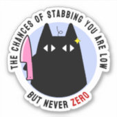 De kansen zijn laag, maar nooit nul sticker (Voorkant)