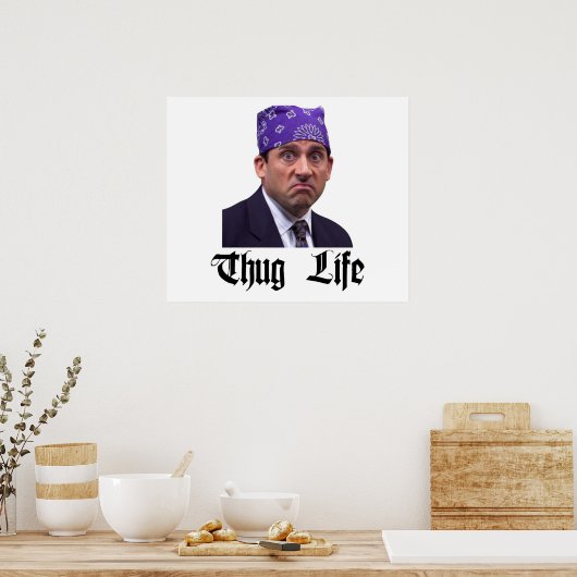 De Kantoor Michael Prison Mike Scott Thug Life Poster (Keuken)