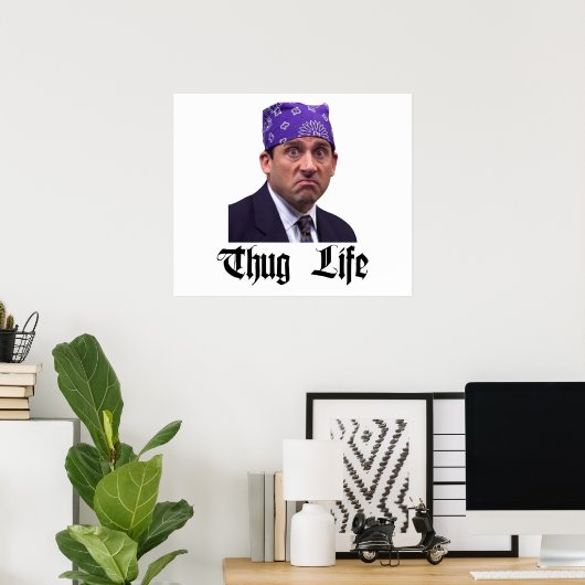 De Kantoor Michael Prison Mike Scott Thug Life Poster (Thuiskantoor)