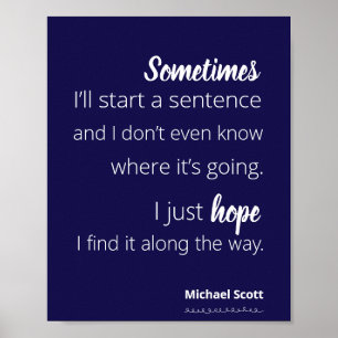 De Kantoor Michael Scott Quote Poster